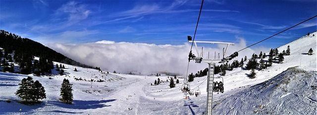 Photo of snow-covered landscape in Kalavryta